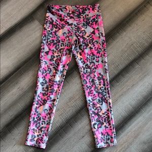 Athletic girls leggings, shorts and sports bra